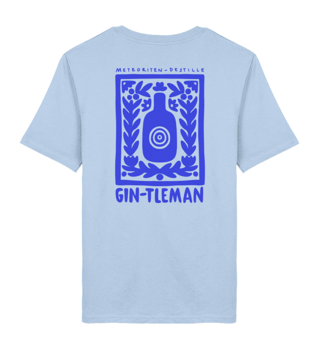 Blaues Gin Shirt mit Aufrduck für Gin-tleman!
